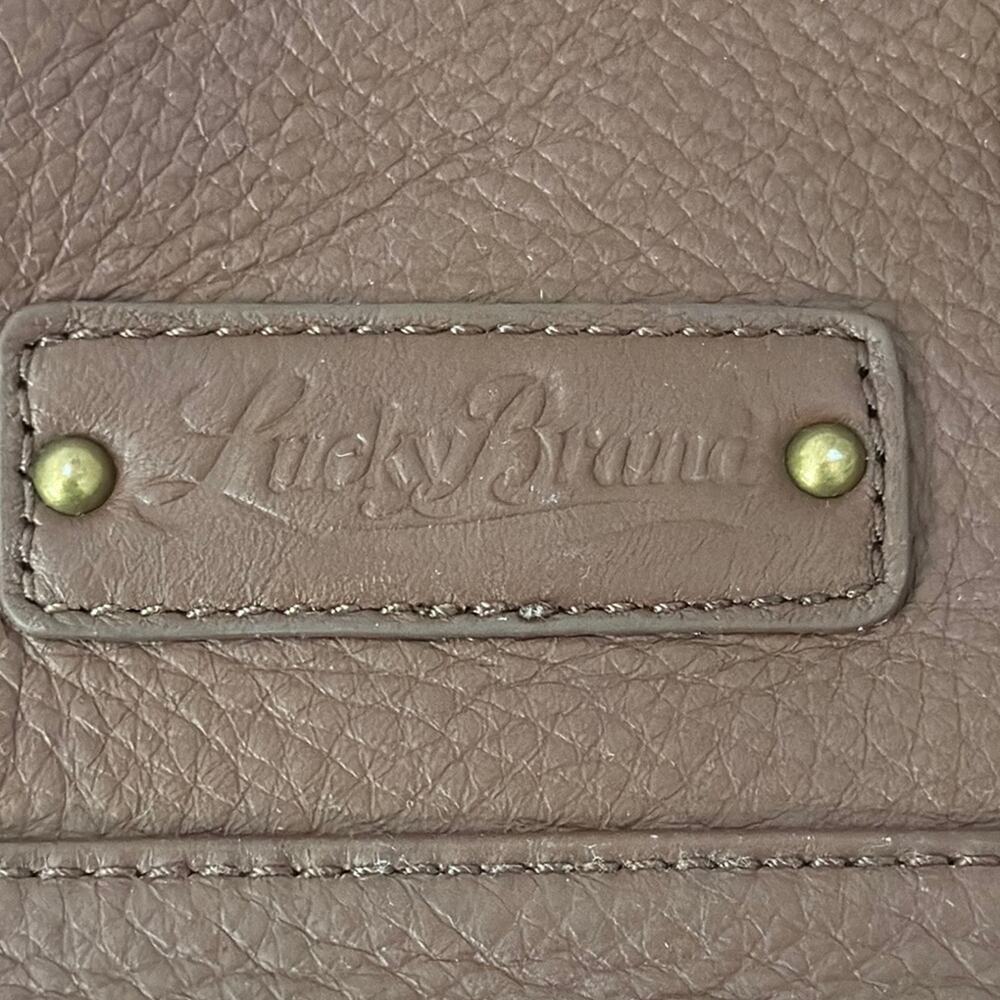 Lucky Brand Dixie Brown Leather Crossbody Studded Bag Boho Western - Picture 4 of 10